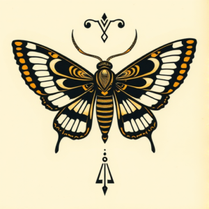 Egyptian Moth Tattoo