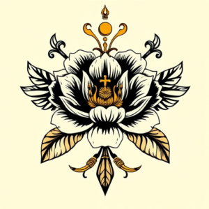 Egyptian Peony Tattoo