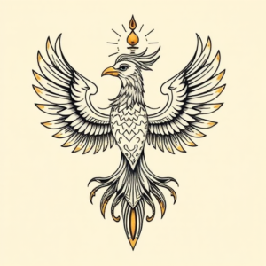 Egyptian Phoenix Tattoo