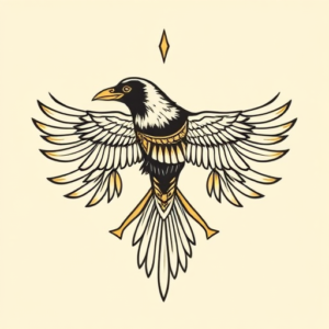 Egyptian Raven Tattoo