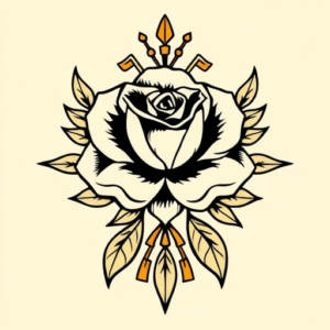 Egyptian Rose Tattoo