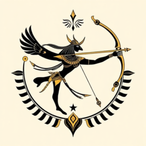 Egyptian Sagittarius Tattoo
