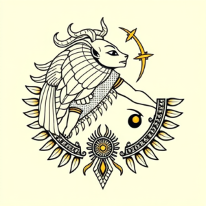 Egyptian Sisyphus Tattoo