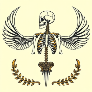 Egyptian Skeleton Tattoo