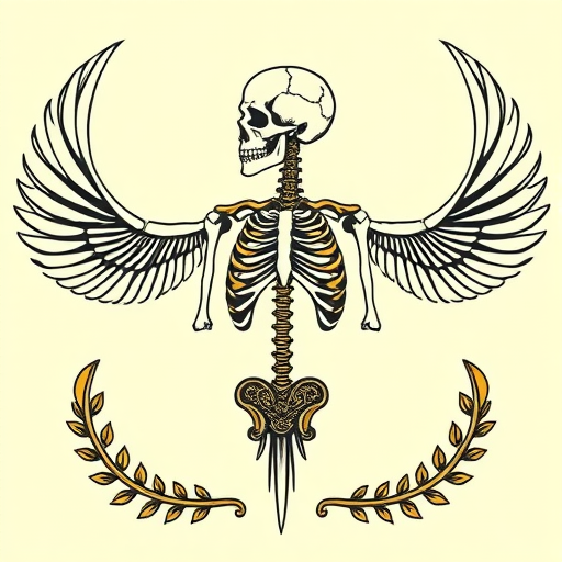 Egyptian Skeleton Tattoo