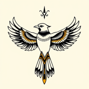 Egyptian Sparrow Tattoo