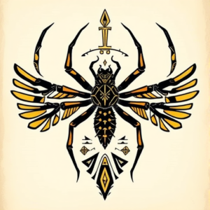 Egyptian Spider Tattoo
