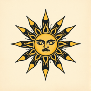 Egyptian Sun Tattoo