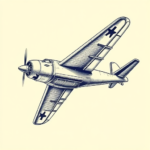 Engraving Airplane Tattoo