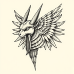 Engraving Anubis Tattoo