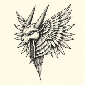 Engraving Anubis Tattoo