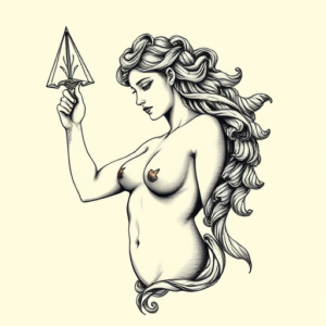 Engraving Aphrodite Tattoo