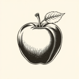 Engraving Apple Tattoo