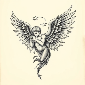 Engraving Archangel Tattoo