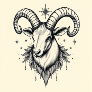 Engraving Aries Tattoo