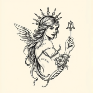 Engraving Artemis Tattoo