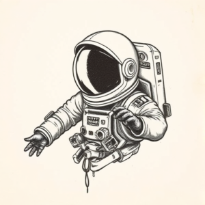 Engraving Astronaut Tattoo