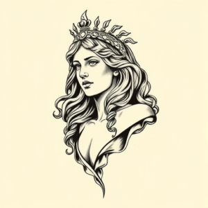 Engraving Athena Tattoo