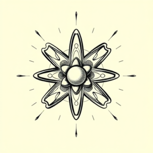 Engraving Atomic Tattoo