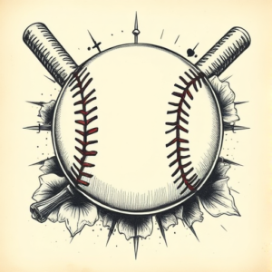 Engraving Baseball Tattoo