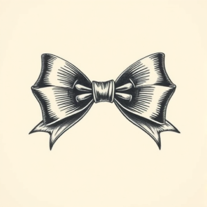 Engraving Bow Tattoo