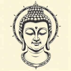 Engraving Buddha Tattoo