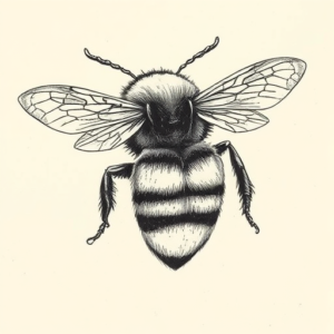 Engraving Bumblebee Tattoo