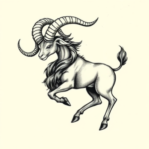Engraving Capricorn Tattoo