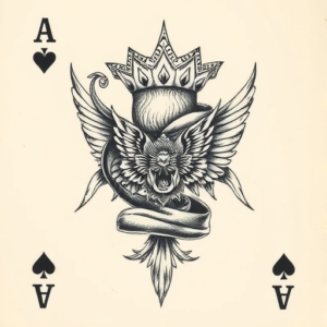 Engraving Card Tattoo