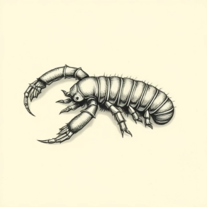 Engraving Centipede Tattoo