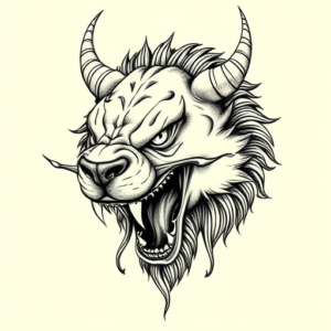 Engraving Cerberus Tattoo