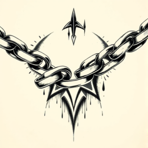 Engraving Chain Tattoo