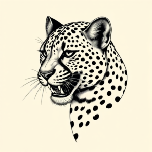 Engraving Cheetah Tattoo