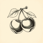 Engraving Cherry Tattoo