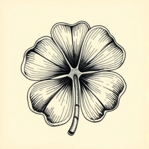 Engraving Clover Tattoo