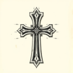 Engraving Cross Tattoo
