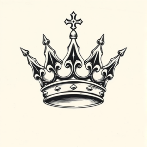 Engraving Crown Tattoo