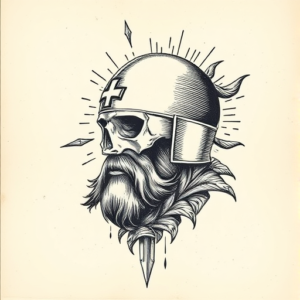 Engraving Crusader Tattoo