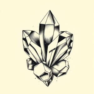 Engraving Crystal Tattoo