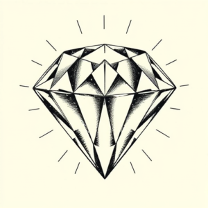 Engraving Diamond Tattoo