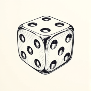 Engraving Dice Tattoo