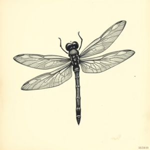 Engraving Dragonfly Tattoo