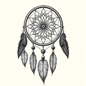 Engraving Dreamcatcher Tattoo