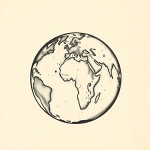 Engraving Earth Tattoo