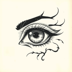 Engraving Eye Tattoo