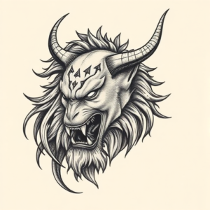 Engraving Fenrir Tattoo