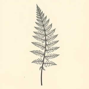 Engraving Fern Tattoo