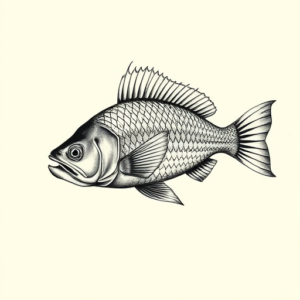 Engraving Fish Tattoo