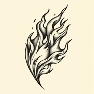 Engraving Flame Tattoo