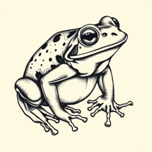 Engraving Frog Tattoo